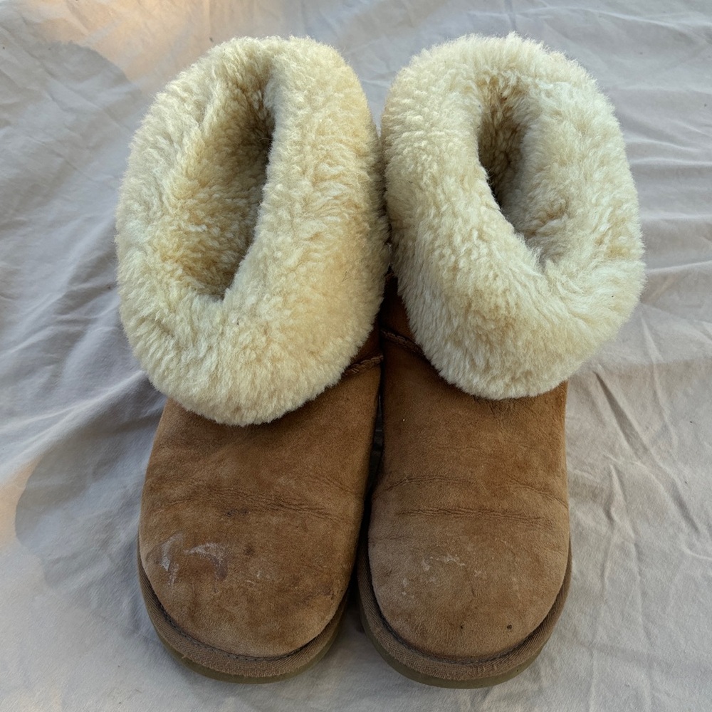 UGG Tan and Cream Ankle Boots